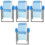 4Pcs Mini Deck Chair Model Blue Plastic Cloth Miniature Ornament 4