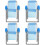 4Pcs Mini Deck Chair Model Blue Plastic Cloth Miniature Ornament 5