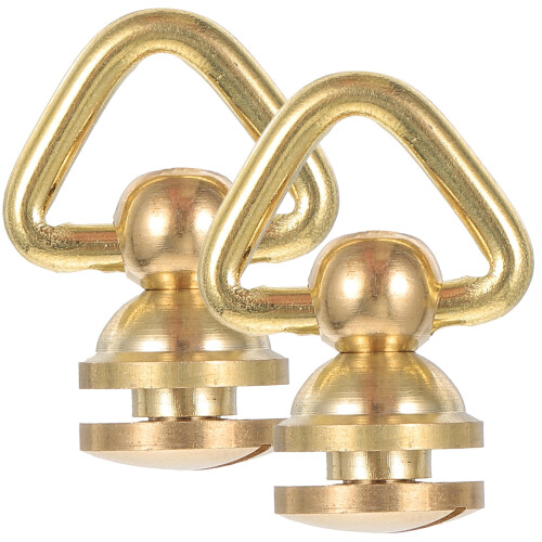 2 Pcs Studs Rivets With Ring Handbag Fasteners Rings Purse Hardware
