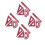 16Pcs Red Aluminum Alloy Drafting Ruler Set with Protractor Triangle 1