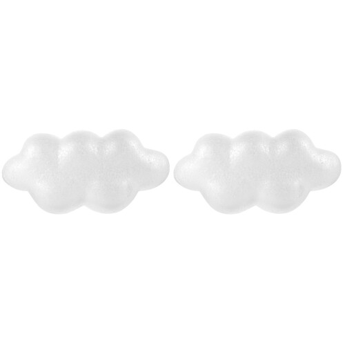 2Pcs Unpainted White Foams Cloud DIY Model Craft Ornament Lightweight