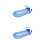 2Pcs Blue Inflatable Pool Hammock Recliner Floating Bed with Sunshade 1