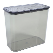 Grey Plastic Trash Can with Lid Durable Pet Waste Bin for Home