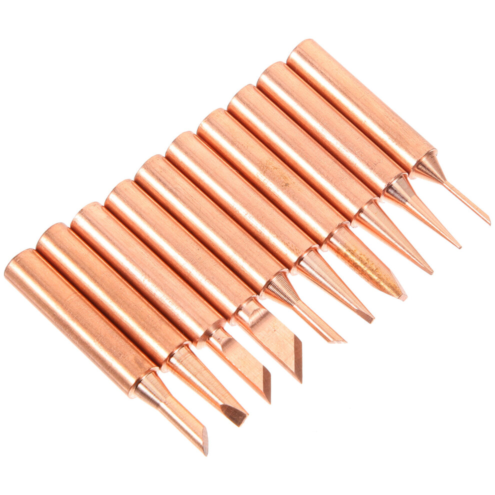 10Pcs Copper Soldering Iron Replacement Tips Lightweight Welding Tool 3722858832585