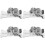 4Pcs Silver Folding Shelf Hinges Iron Material Self-Closing DIY Usage 1