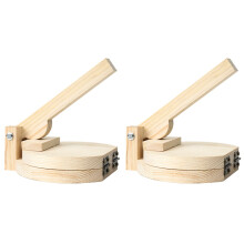 2 Pcs Wooden Dumpling Presser Tool For Home Use Log Color