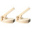 2 Pcs Wooden Dumpling Presser Tool For Home Use Log Color 1