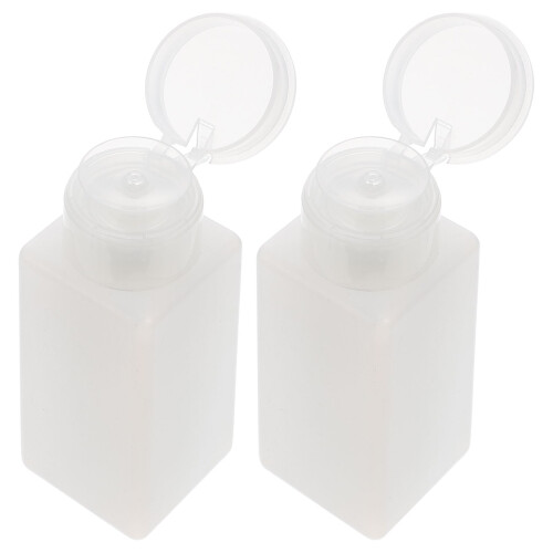 2 Pcs Alcohol Spray Bottle Liquid Empty Storage Dispenser Push White