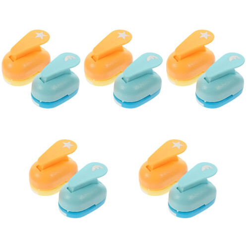 10Pcs Assorted Color Shape Hole Punchers for Crafting DIY Scrapbooks 2