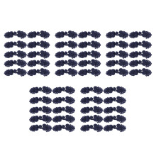 50Pairs Dark Blue Costume Knot Buttons Polypropylene Sewing Fasteners