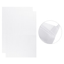 2 Pcs Cross Stitch Embroidery Cloth Fabric Cross-Stitch White