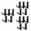 15 Pcs Plastic Headphone Stand Wall Mount For Over Ear Headsets 1