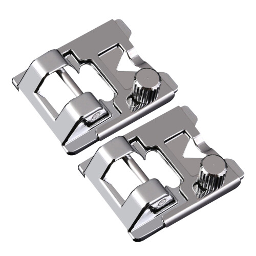 2Pcs Sewing Machine Presser Foot Holder Durable Silver Set