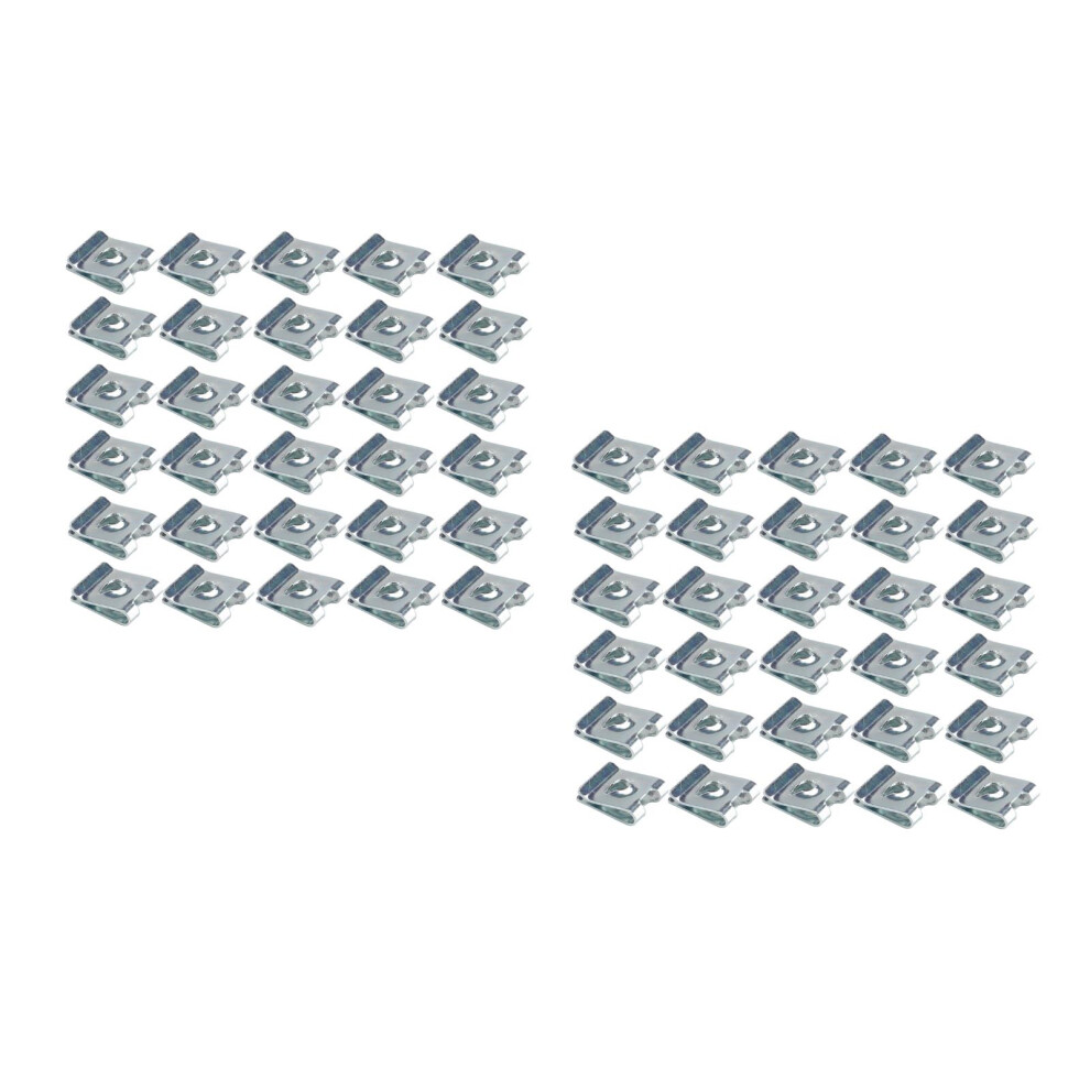 100Pcs Spire U Clip Manganese Steel Car Trim Panel Fasteners Silver 3722858833933