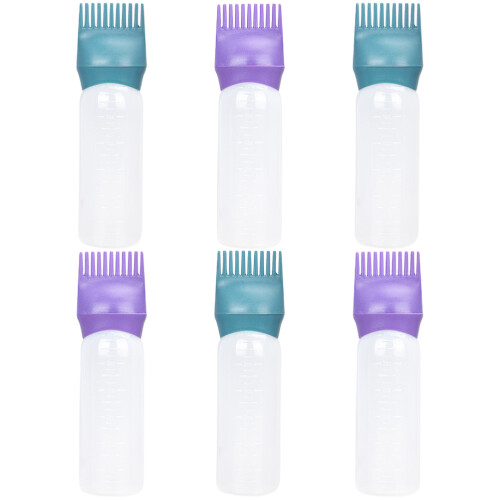 12Pcs Root Comb Applicator Bottle for Hair Dye Assorted Colors Plastic 1