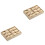 2Pcs Light Yellow Watch Storage Box Durable Multi-Lattice Display Case 1