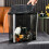 Grey Plastic Trash Can with Lid Durable Pet Waste Bin for Home 4