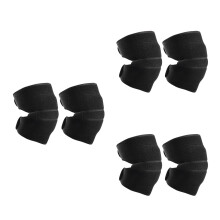 3Pairs Black Sports Knee with Thick Sponge and Non-Slip Design