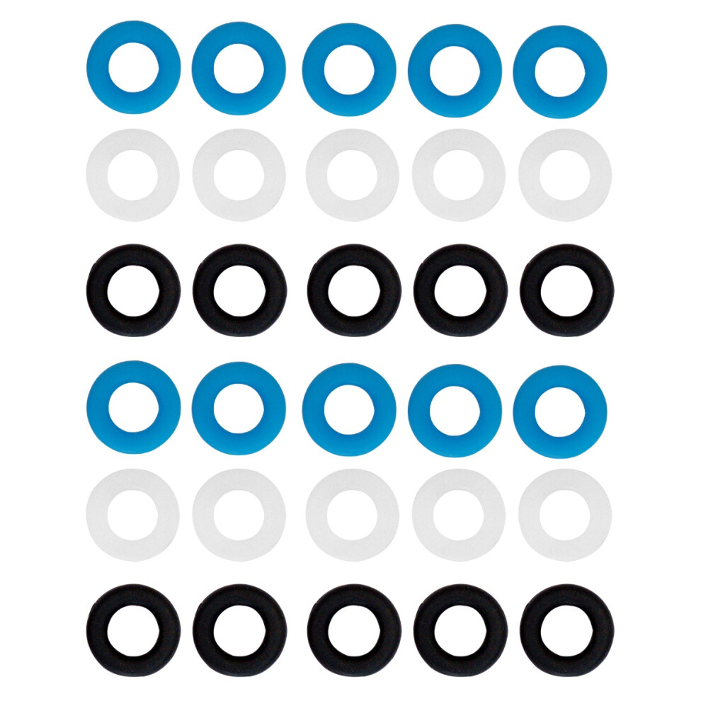 Villcase 30Pairs Silicone Round Retainers For Eyeglasses Temple Tips Anti-Slip