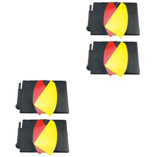 2 Pack Referee Cards Set Football Soccer Communication Kit Match