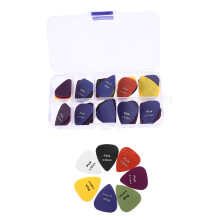 50pcs electric and folk guitar picks with carrying case