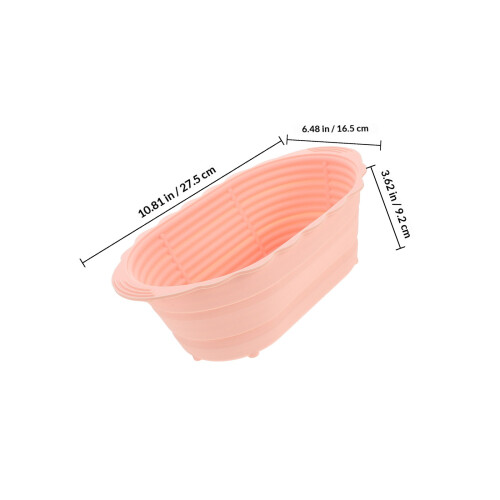 Flexible Silicone Dough Proofing Basket Pink Foldable Kitchen 1