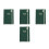 4Pcs Compact Dark Green Weekly Desk Planner Thick Paper Daily Notepad 4