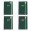 4Pcs Compact Dark Green Weekly Desk Planner Thick Paper Daily Notepad 5