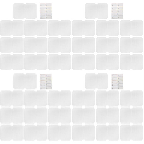 40Pcs Clear Plastic Book Covers Protective Transparent White