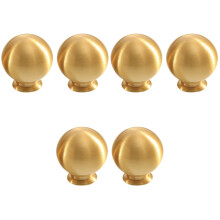 6Pcs Copper Door Handles Furniture Pulls Metal Knobs for Bi-Fold Doors