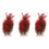 3Pcs Vibrant Red Aquarium Plants Plastic Simulation Fish Tank Decor 1