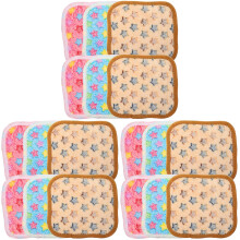 18Pcs Household Hamster Pads Coral Fleece Warm Compact Cage Liners