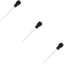 3Pcs Black Meat Baster Tpr+ps Kitchen Injector for Barbecue