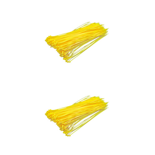 2000Pièces Fixations Câbles Jaunes En Nylon, Arrondis Sécurisés 1