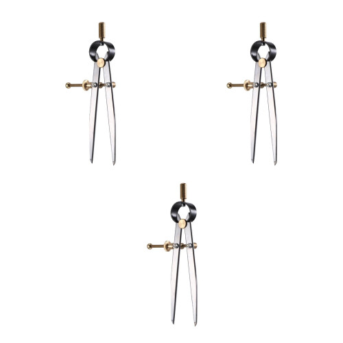 3Pièces Compas Couture Argenté Précis Pour Artisanat Cuir 2