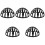 5Pcs Black Hat Support Stands for Display 5