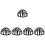 5Pcs Black Hat Support Stands for Display 7