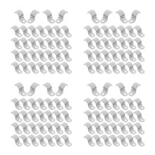 200Pcs Silver Iron Pipe Cable Clips Single-Side Outdoor Wire Clamps