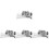 4Pcs Silver Folding Shelf Hinges Iron Material Self-Closing DIY Usage 4