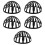5Pcs Black Hat Support Stands for Display 8