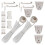 1Set White Plastic Roller Blind Accessories Repair Kit for Home Use 1