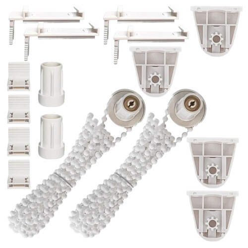 1Set White Plastic Roller Blind Accessories Repair Kit for Home Use