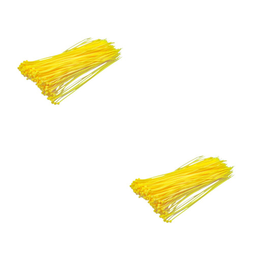 2000Pièces Fixations Câbles Jaunes En Nylon, Arrondis Sécurisés 2