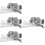 4Pcs Silver Folding Shelf Hinges Iron Material Self-Closing DIY Usage 6