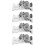 4Pcs Silver Folding Shelf Hinges Iron Material Self-Closing DIY Usage 7