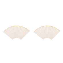 2Pcs Portable White Xuan Paper Fans for Painting and Writing Artworks