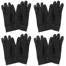 4Pairs Thermal Gloves Men Black Polyester Touchscreen Anti-Slip Grip