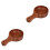 2Pcs Multifunctional Coffee Wood Bowls with Handle for Eating 1
