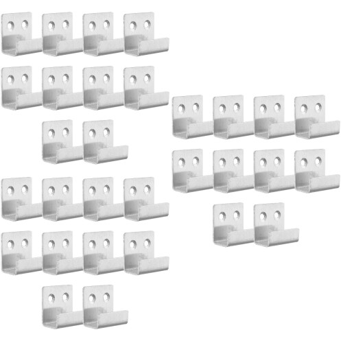 30Pcs Heavy Duty Silver Mirror Clips Frameless Wall Mount Brackets