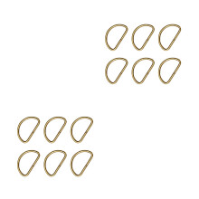 40Pcs Golden D Rings for Crafting Belts Backpacks and Key Chains